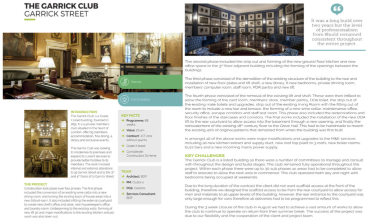 Interior photography for the Garrick Club London