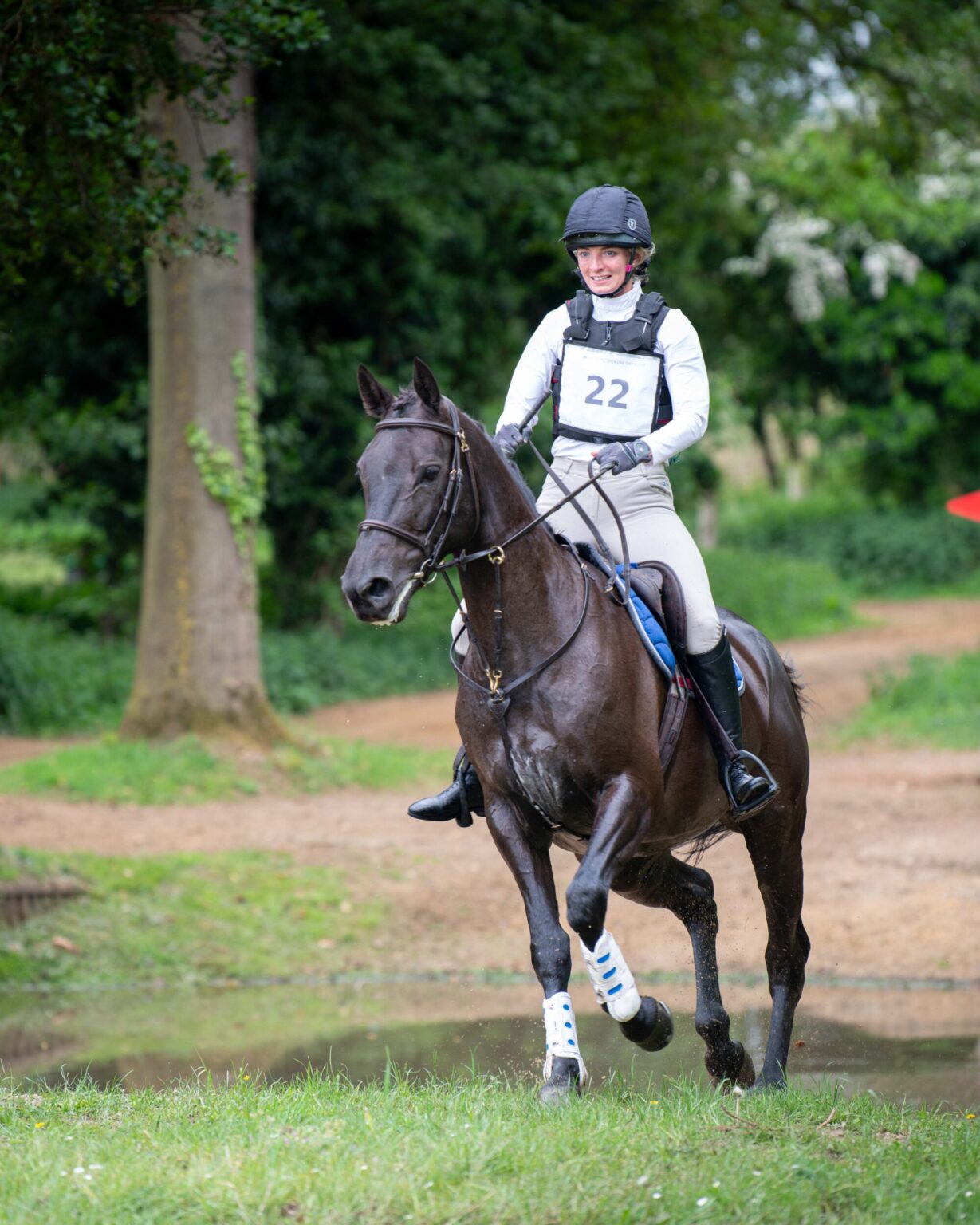 Horse and rider competing at an eventing trials In Suffolk