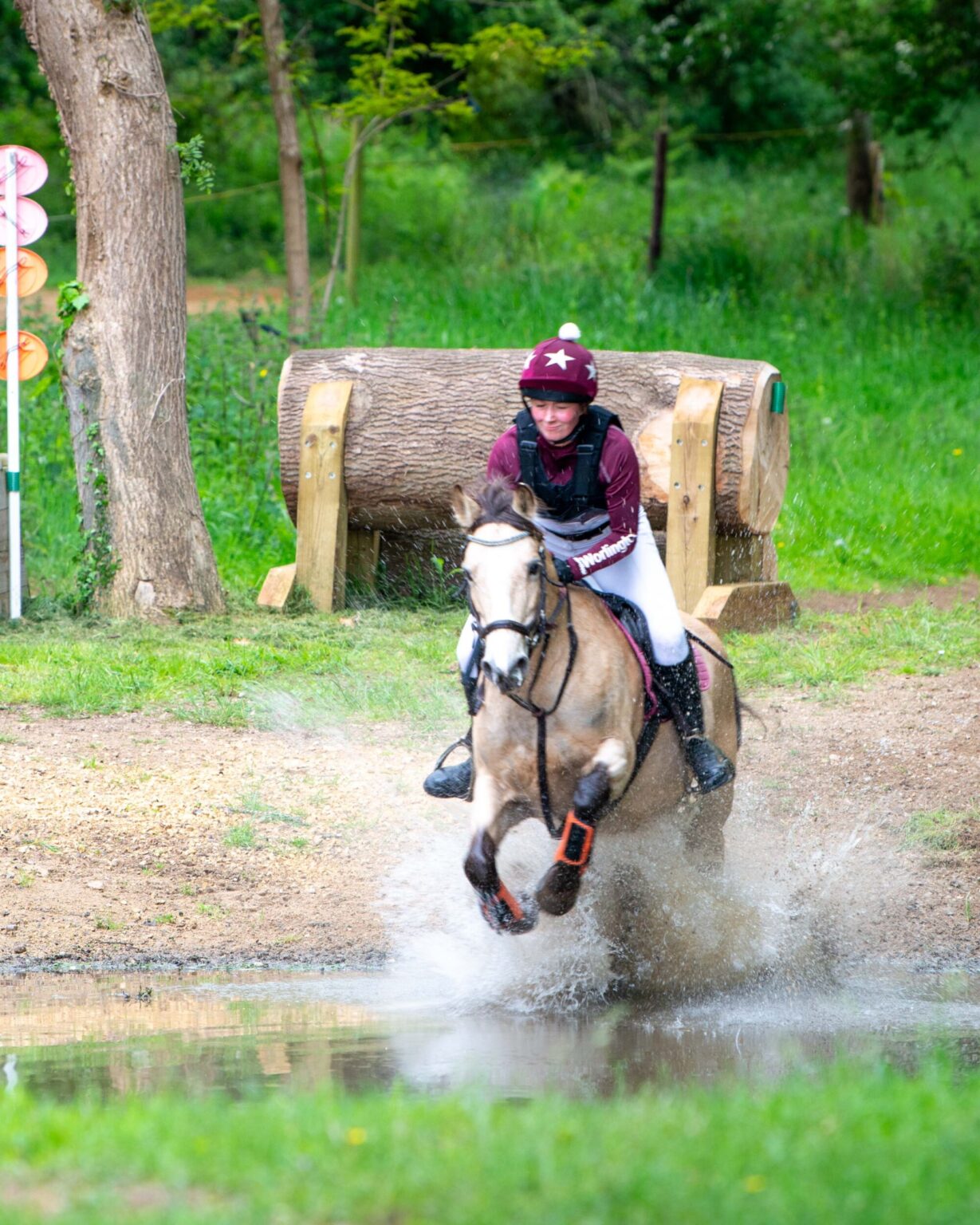 Horse and rider competing at an eventing trials In Suffolk