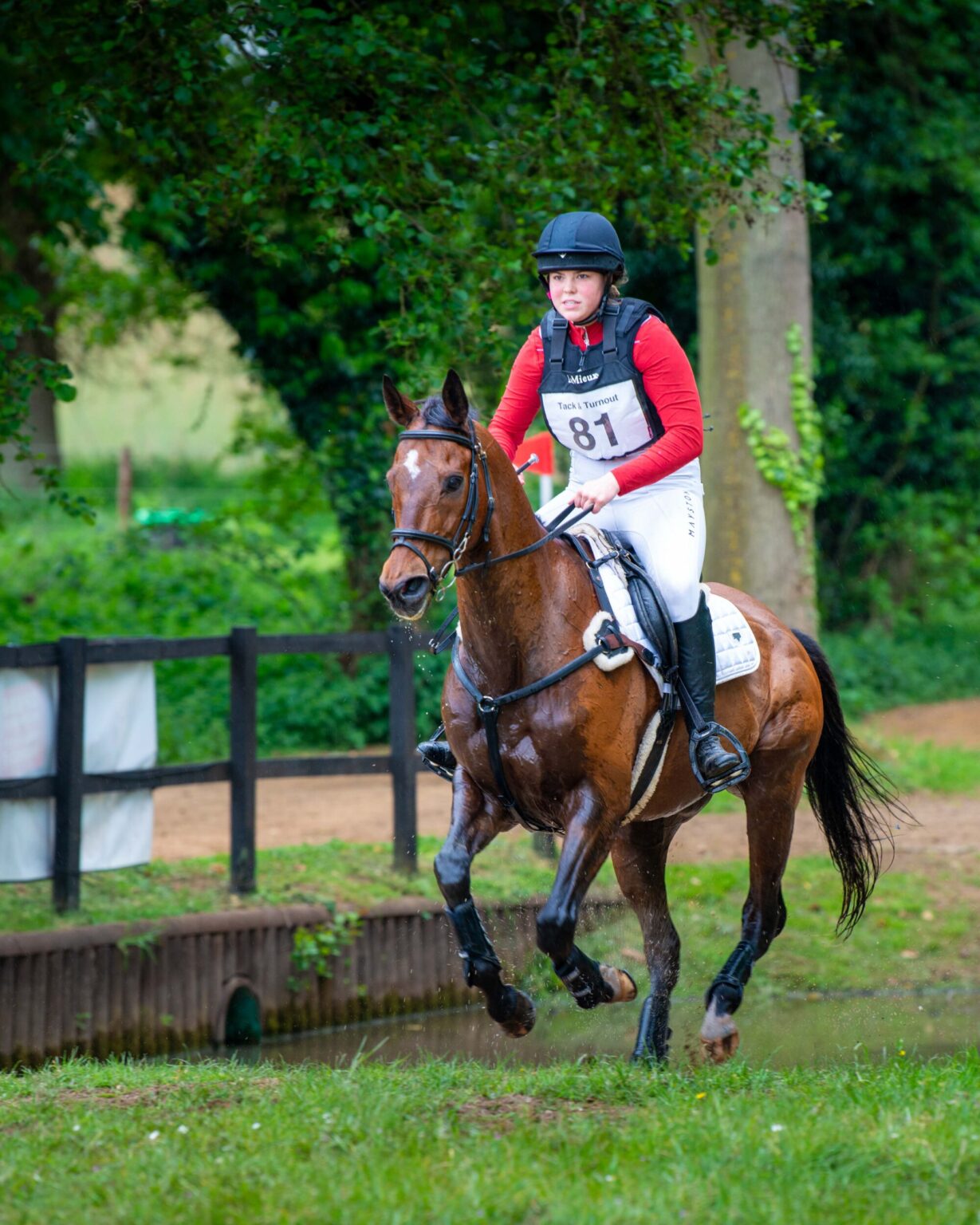 Horse and rider competing at an eventing trials In Suffolk