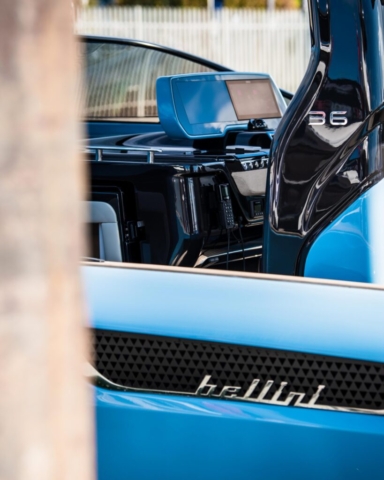 Bellini day boat Interior of the Bellini day boat in bright sun light. the bow is blue