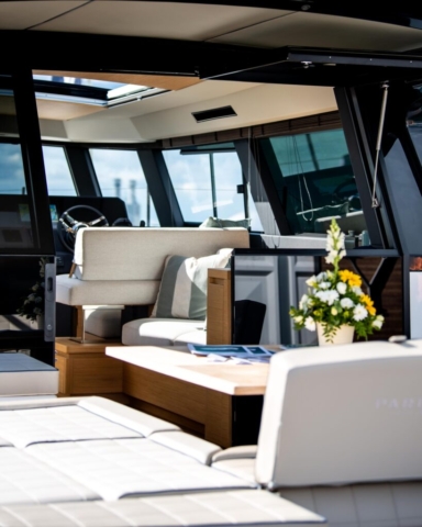 Super yacht interior Interior of a super yacht in bright sun light